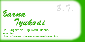 barna tyukodi business card